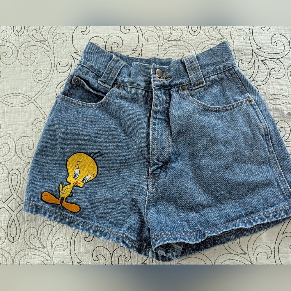 CMG Inc. Vintage Denim 'Tweety' Shorts